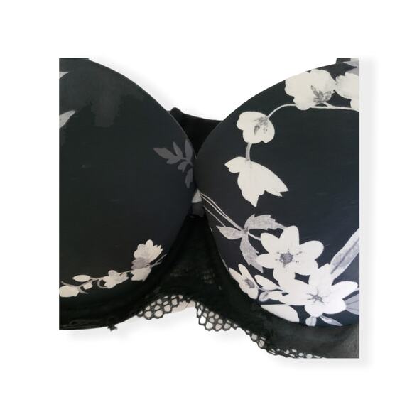 2 FOR $5 SALE NWT Auden Floral Light Lift Lace Demi T-Shirt  Push Up Bra  32D - Picture 6 of 9